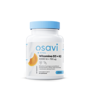 48085WITAMINA K2 + D3 BEZGLUTENOWA 60 KAPSUŁEK - OSAVI-1