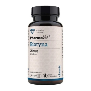 48092BIOTYNA (2500 µg) BEZGLUTENOWA 60 KAPSUŁEK - PHARMOVIT (CLASSIC)-1