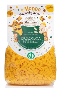 48117MAKARON (KUKURYDZIANO - RYŻOWY) DLA DZIECI RURKA MINI BEZGLUTENOWY BIO 250 g - PASTA NATURA-1