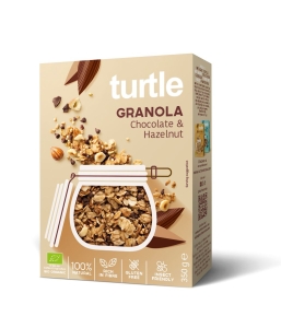 48261GRANOLA CZEKOLADA - ORZECHY LASKOWE BEZGLUTENOWA BIO 350 g - TURTLE-1