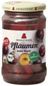 48353ŚLIWKI POŁÓWKI W LEKKIM SYROPIE BEZGLUTENOWE BIO 360 g (180 g) (SŁOIK) - ZWERGENWIESE-1