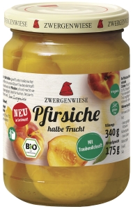 48354BRZOSKWINIE POŁÓWKI W LEKKIM SYROPIE BEZGLUTENOWE BIO 340 g (175 g) (SŁOIK) - ZWERGENWIESE-1