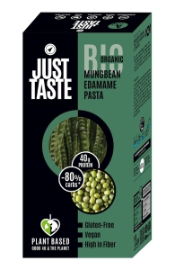 48450MAKARON PROTEINOWY (Z SOI EDAMAME I FASOLI MUNG) SPAGHETTI BEZGLUTENOWY BIO 250 g - JUST TASTE-1
