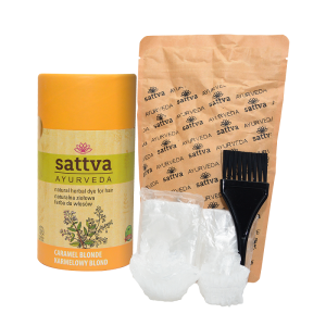 48515HENNA KARMELOWY BLOND ECO 150 g - SATTVA (AYURVEDA)-2