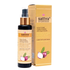 48529WCIERKA DO SKÓRY GŁOWY ODŻYWCZA LIŚCIE CURRY & CEBULA 100 ml - SATTVA (AYURVEDA)-1