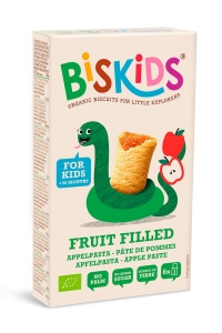 48597CIASTECZKA Z NADZIENIEM JABŁKOWYM OD 3 ROKU BIO 120 g - BISKIDS-1