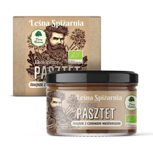 48613PASZTET Z ŻOŁĘDZI Z CZOSNKIEM NIEDŹWIEDZIM BIO 200 g - DARY NATURY-1
