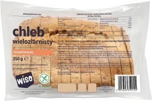 48705CHLEB WIELOZIARNISTY KROJONY BEZGLUTENOWY 350 g - WISO-1