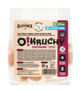 48751CIASTKA OWSIANE Z ŻURAWINĄ I JABŁKIEM BEZ DODATKU CUKRÓW BEZGLUTENOWE O!KRUCHY 90 g - GLUTENEX-1