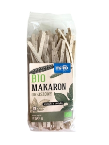 48772MAKARON (ORKISZOWY Z BAZYLIĄ) WSTĄŻKI BIO 250 g - NIRO-1
