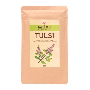 48797MASECZKA ZIOŁOWA DO TWARZY I WŁOSÓW TULSI 100 g - SATTVA (AYURVEDA)-1
