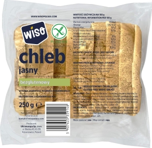 48807CHLEB JASNY KROJONY BEZGLUTENOWY 250 g - WISO-1