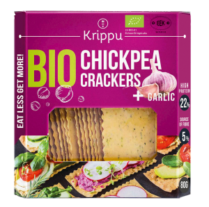48847KRAKERSY PROTEINOWE Z CIECIERZYCY Z CZOSNKIEM BIO 80 g - KRIPPU-1