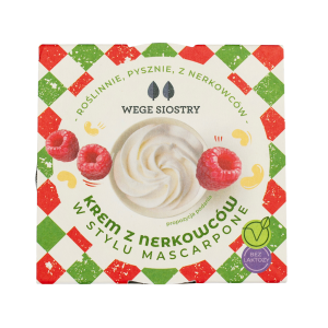 48877WEGAŃSKA ALTERNATYWA SERA MASCARPONE Z ORZECHÓW NERKOWCA BEZGLUTENOWA 150 g - WEGE SIOSTRY-1