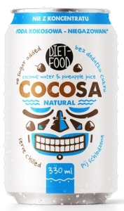 48902WODA KOKOSOWA NATURALNA NIEGAZOWANA 330 ml - DIET-FOOD (COCOSA)-1