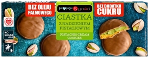 48935CIASTKA Z NADZIENIEM PISTACJOWYM W CZEKOLADZIE MLECZNEJ BEZ DODATKU CUKRÓW 96 g - PURE&GOOD-1