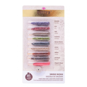 48937ZESTAW KADZIDEŁEK DO SMUŻENIA Z AROMATYCZNYMI ZIOŁAMI (9 szt.) - SATTVA (AYURVEDA)-1