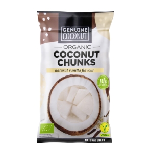 49052KOKOS KAWAŁKI ŚWIEŻE O SMAKU WANILIOWYM BEZGLUTENOWE BIO 30 g - GENUINE COCONUT-1