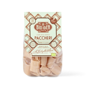 49073MAKARON (SEMOLINOWY PÓŁRAZOWY) PACCHERI BIO 375 g - LA BIO IDEA-1