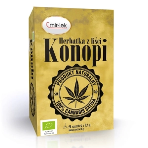 49078HERBATKA LIŚĆ KONOPI BIO (20 x 0,8 g) 16 g - MIR-LEK-1