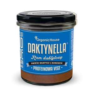 49090KREM PROTEINOWY KOKOS - DAKTYLE MEDJOOL BEZGLUTENOWY BIO 280 g - ORGANICHOUSE (DAKTYNELLA)-1