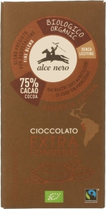 8809CZEKOLADA GORZKA FAIR TRADE BEZGLUTENOWA BIO 100 g - ALCE NERO-1
