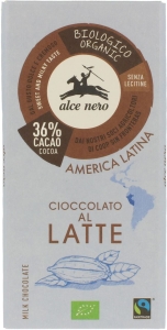 8796CZEKOLADA MLECZNA FAIR TRADE BIO 100 g - ALCE NERO-1