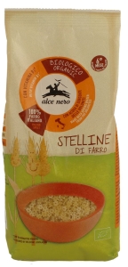 87776 mc MAKARON Z PŁASKURKI GWIAZDKI Z WITAMINĄ B1 BIO 500 g - ALCE NERO-1