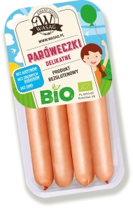 9840PARÓWKI WIEPRZOWE DELIKATNE BEZGLUTENOWE BIO 150 g - WASĄG-1