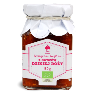 9294KONFITURA Z OWOCÓW DZIKIEJ RÓŻY BIO 180 g - DARY NATURY-1